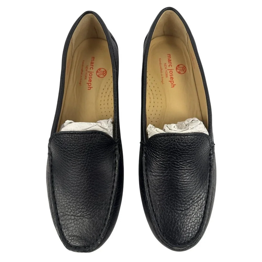 Marc Joseph New York Women's Warren ST Black Leather Loafer‎ Flat Size 8